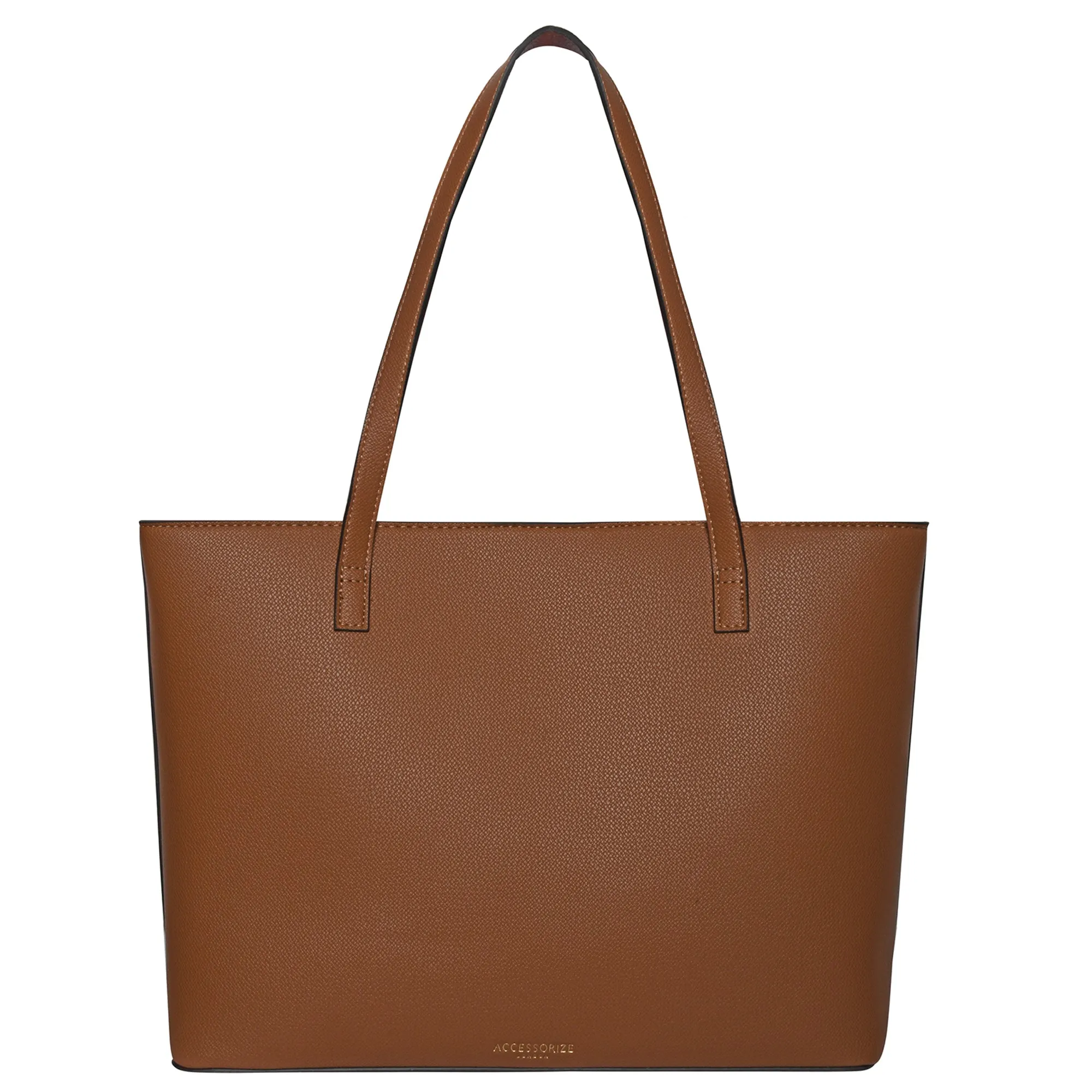 Accessorize London Women's Faux Leather Tan Britney Bee Tote