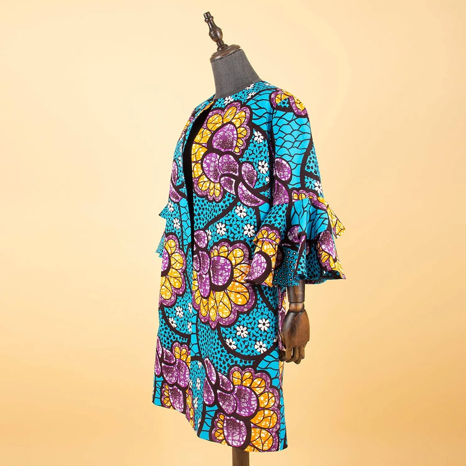 African Women Coat Ankara Print Long Jacket Tops Wax Dashiki Clothes