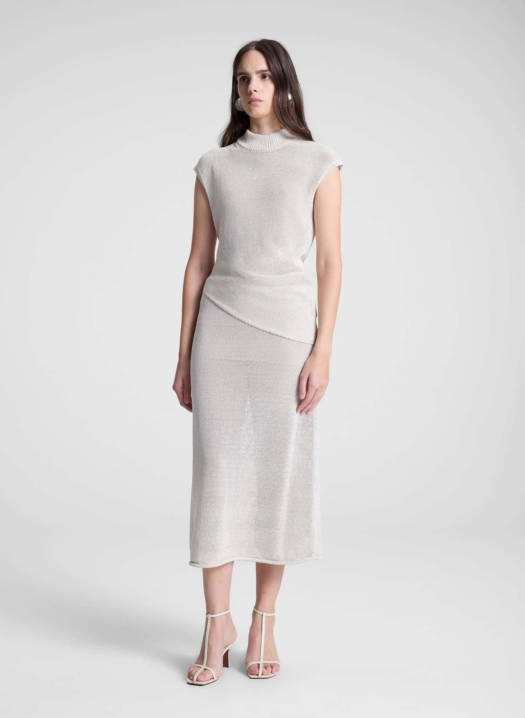 Anne Open Knit Midi Skirt
