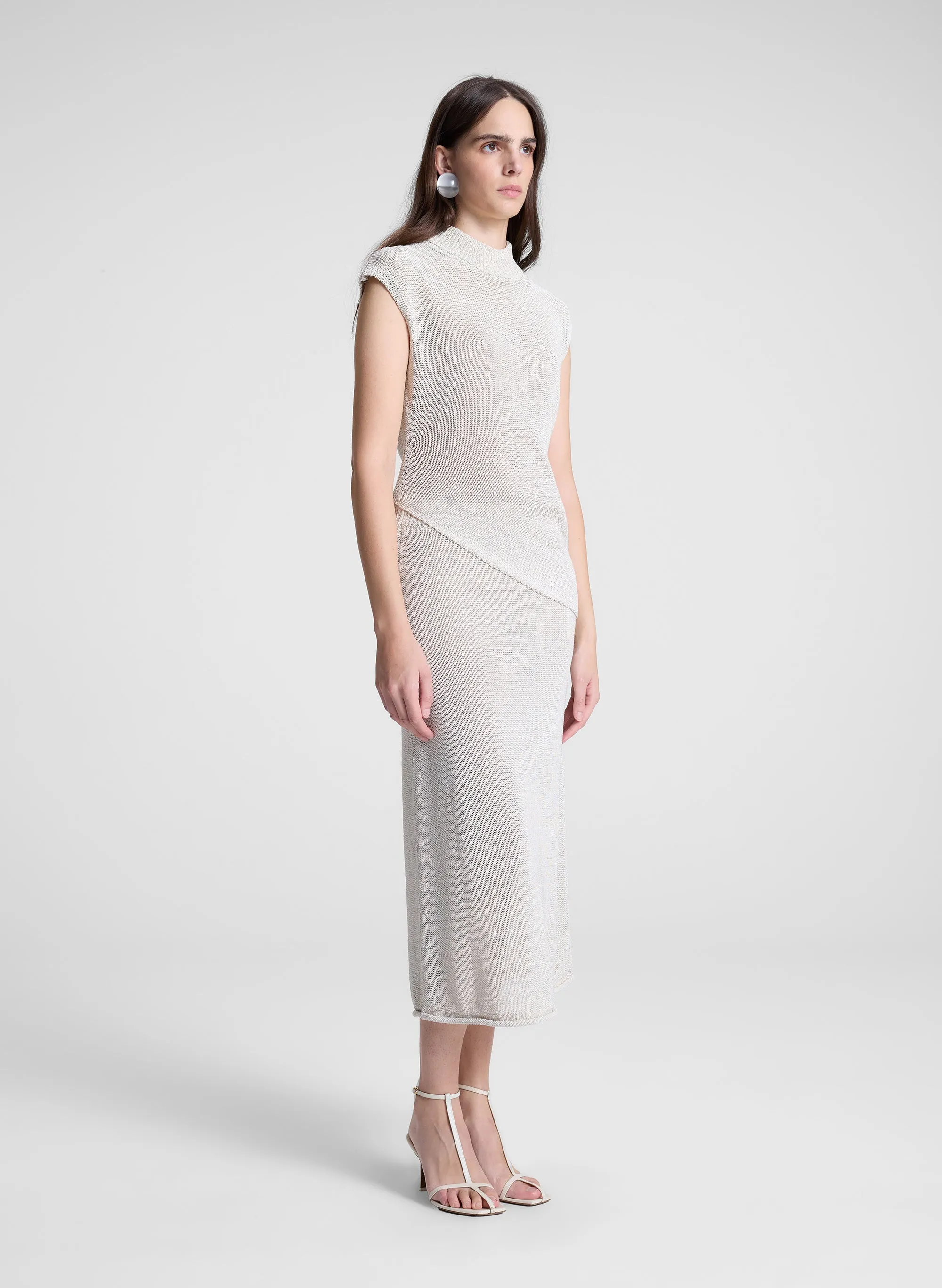Anne Open Knit Midi Skirt