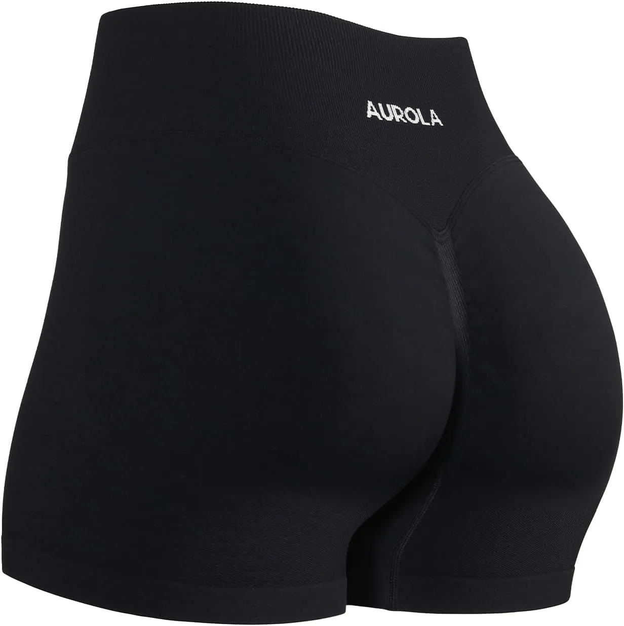 AUROLA Influence Workout Shorts for Women,2.5 3.5 4.5 5.5 6.5 No Roll Up Squat Proof Scrunch Seamless Compression Gym Short