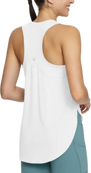 baleaf Women's Workout Tank Tops Loose Fit Racerback Top Sleeveless Shirts Lightweight Yoga Athletic Gym Running