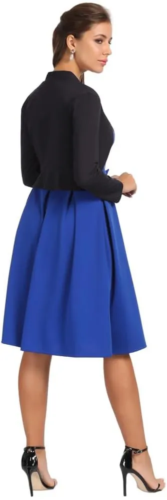 Belle Poque Women's Vintage Cropped Shrug Open Front Long Sleeve Ruffled Bolero Cardigan S-2XL