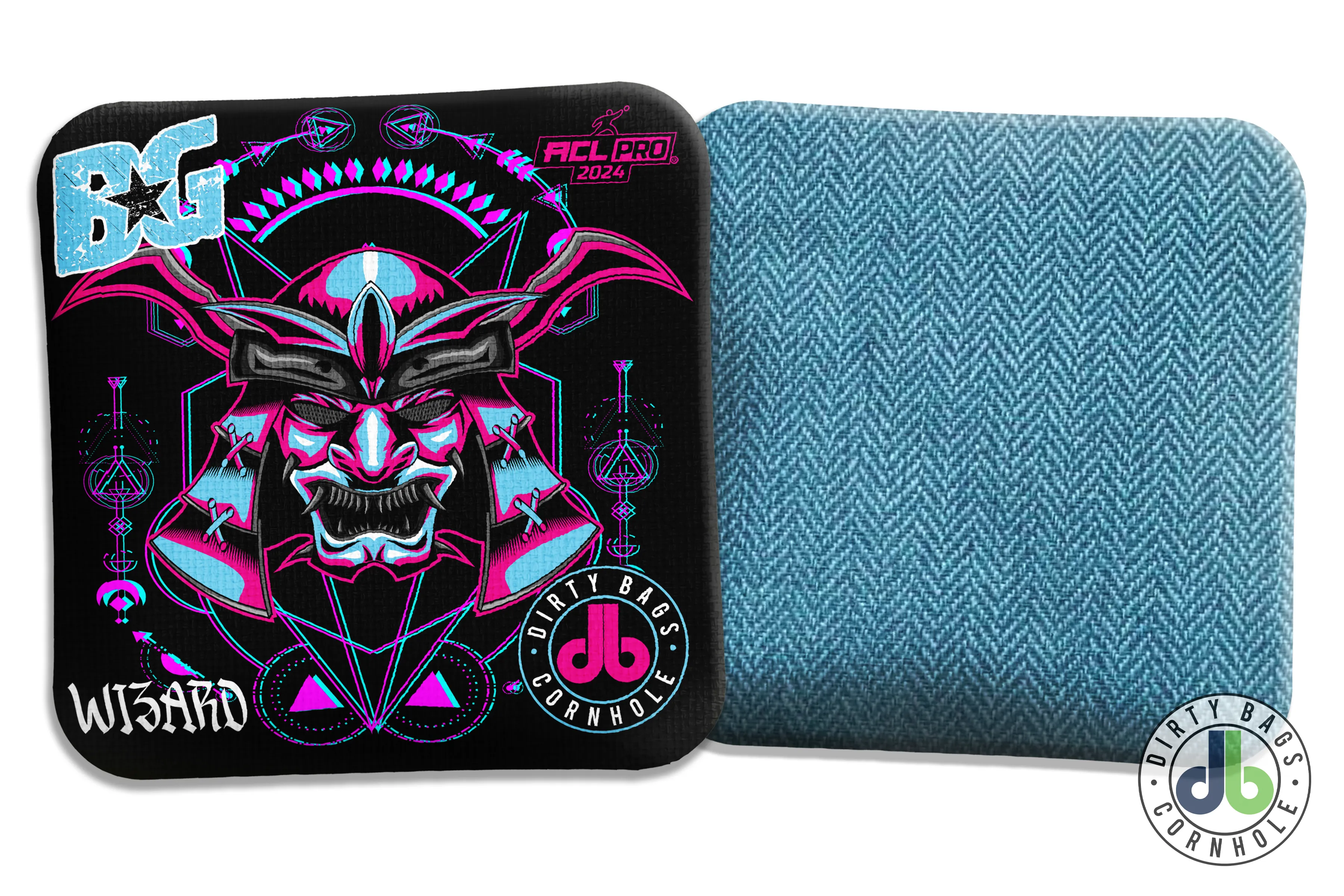 BG Cornhole Wizard -  Neon Oni Mask