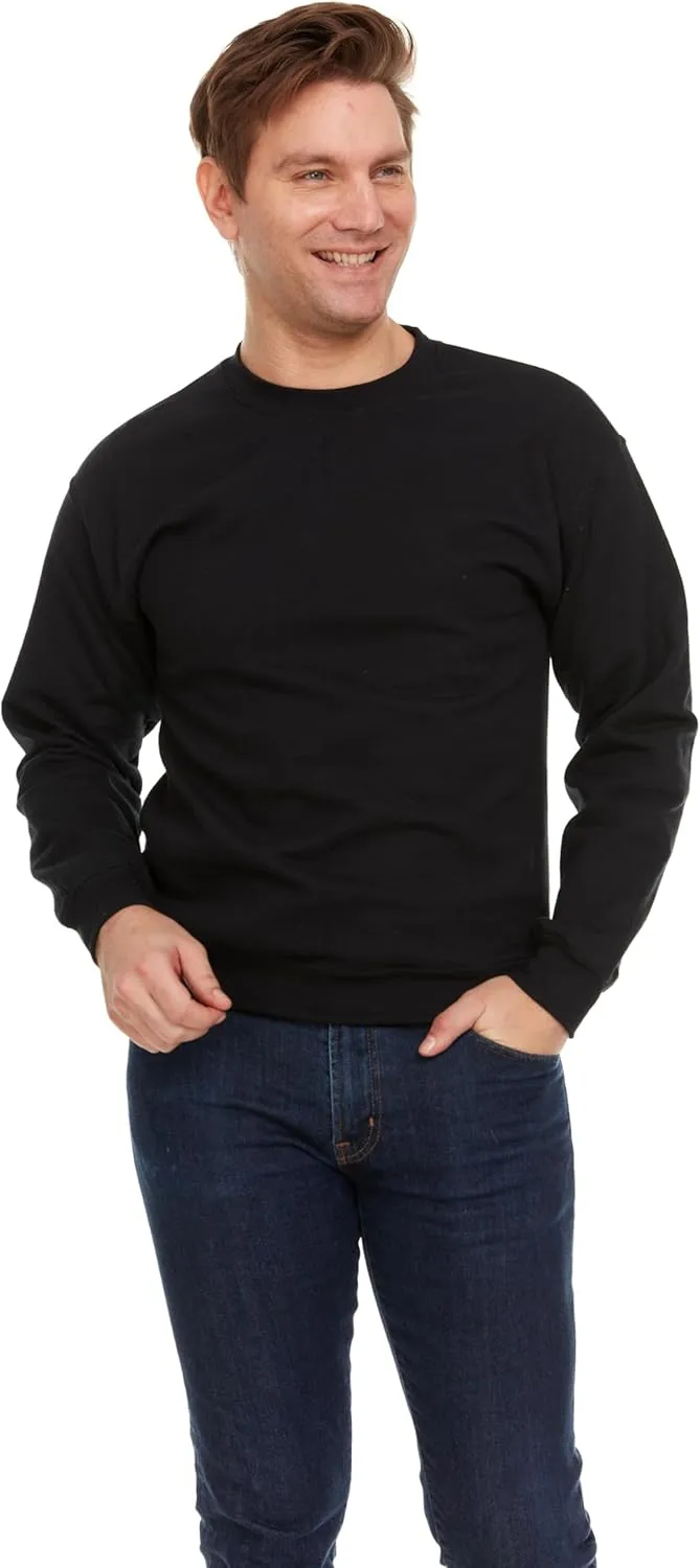 BILLIONHATS Mens Crewneck Sweatshirts in Bulk, Cotton, Wholesale Screenprinting Sweat Shirts For Men, Layer Shirt