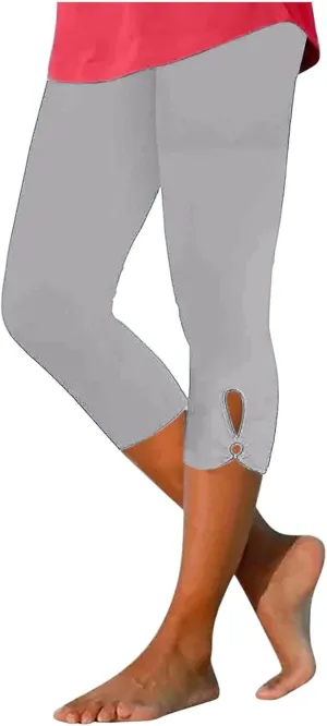Capri Leggings for Women Summer Dressy Cropped Workout Yoga Leggings Stretch Pants High Waist Gym Compression Capris