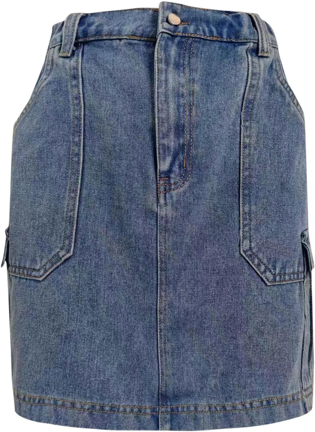 Cargo Womens Skirt Jean Mini Skirts for Women A Line Denim Dress High Rise Swing Skirt and Top Set for Women Elegant