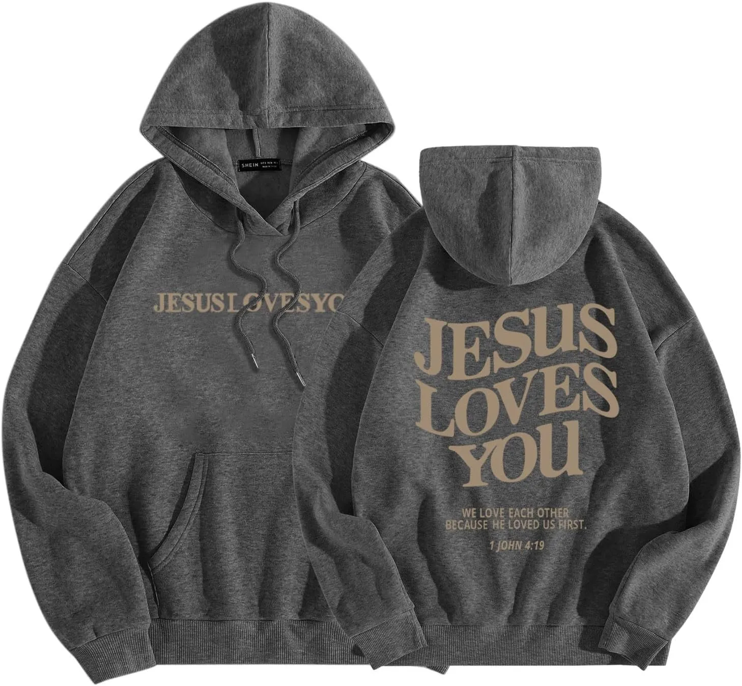 Christian Sweatshirt Women Jesus Loves You,Trust in The Lord Long Sleeve Letter Printed Hoodies