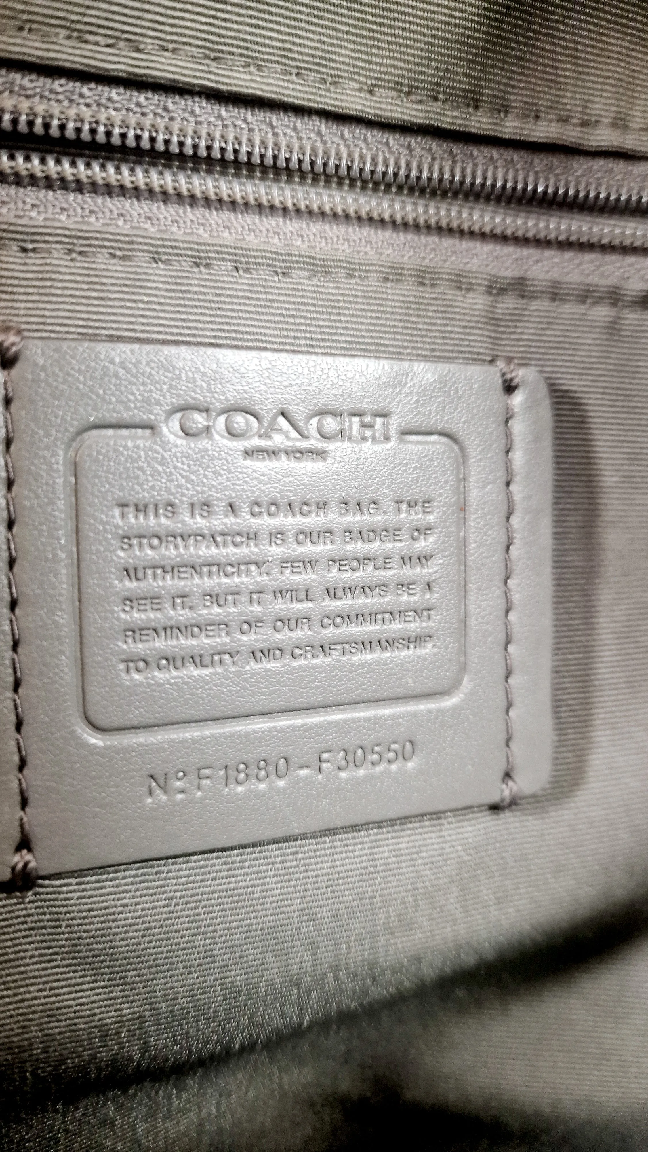 Coach Medium Charlie Backpack in Grey Pebble Leather - Coach F30550