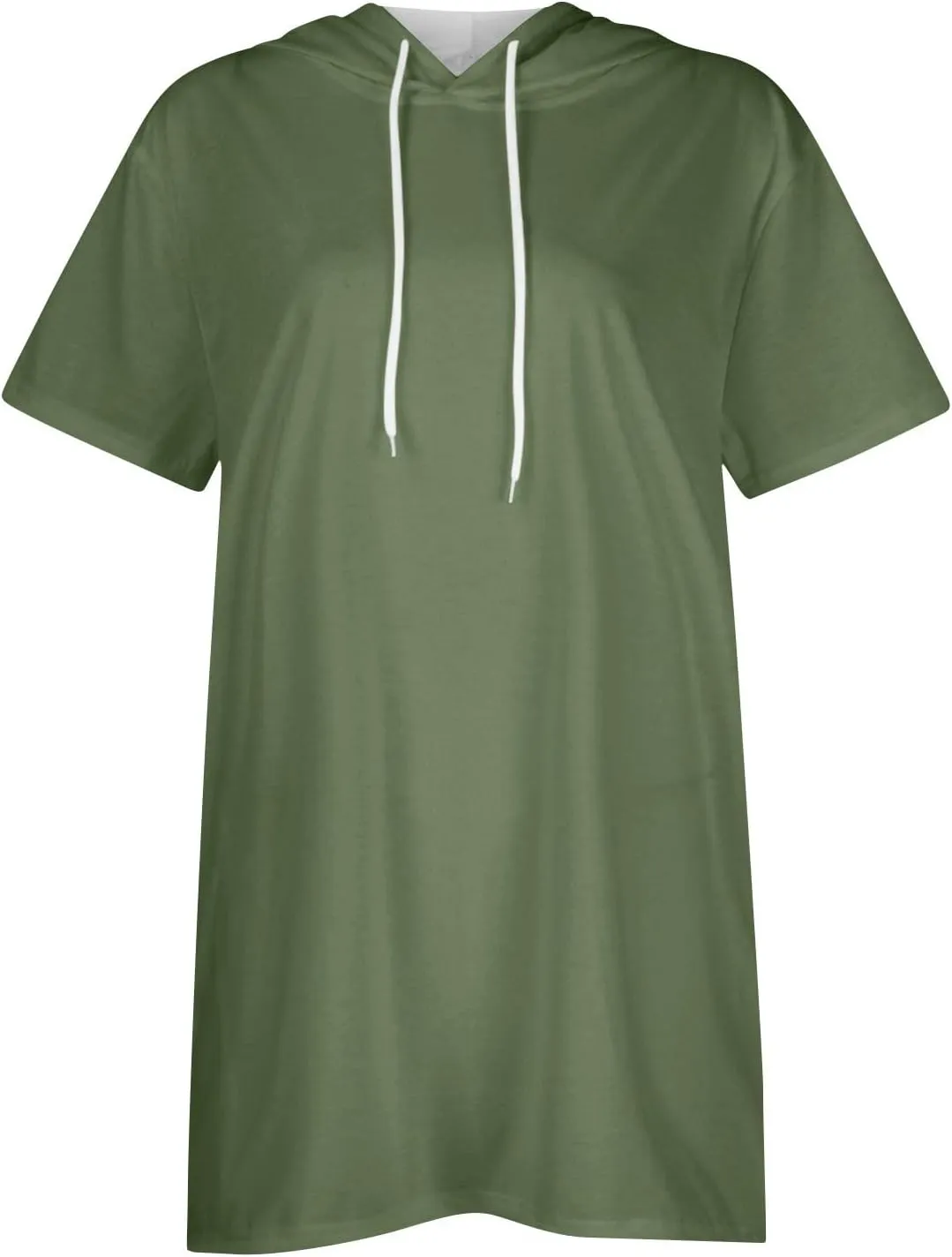 COTECRAM Womens Summer Oversized Hoodies Short Sleeve Casual Shirts Fashion Tunic Tops Lightweight Pullover with Pockets