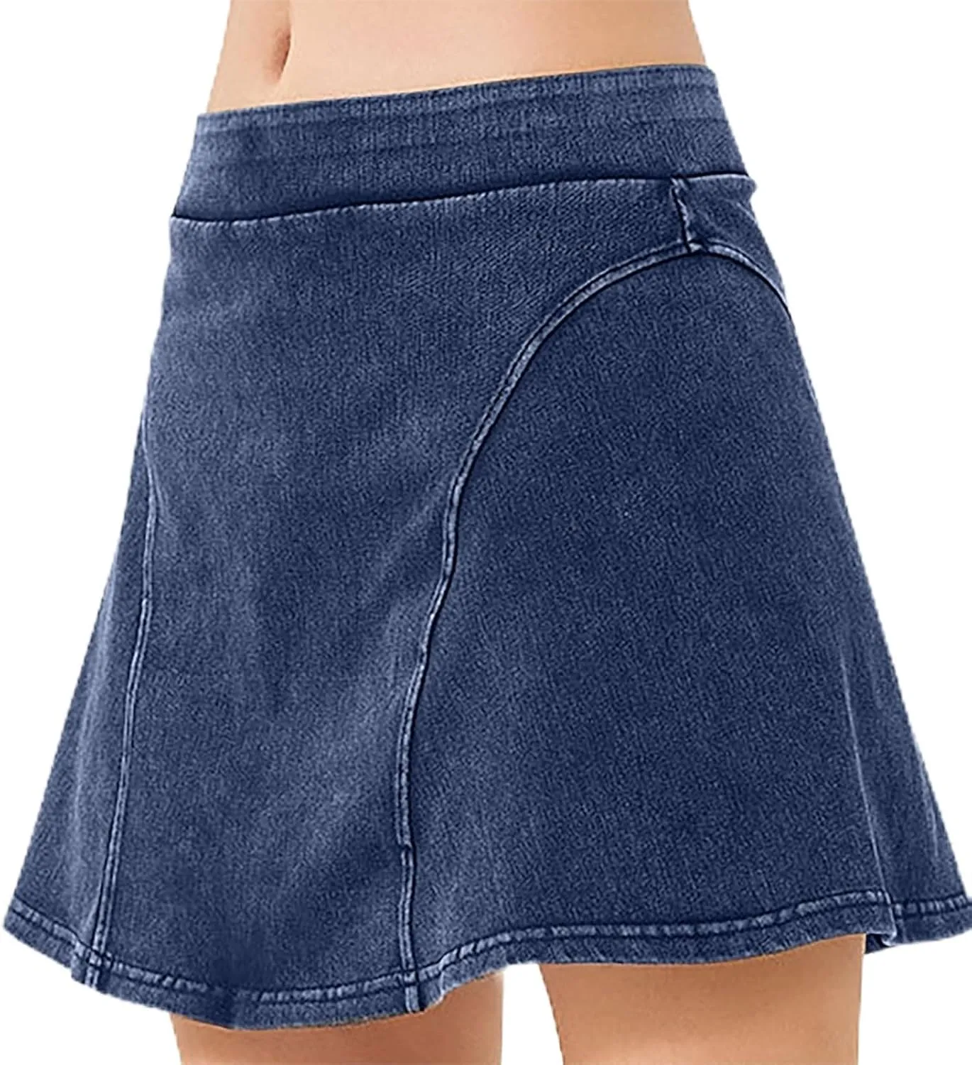 Cowgirl High Cut Thermal Track Athletic Skirts for Women Faux Denim Skirts Trousers Pants Shorts Women 2025