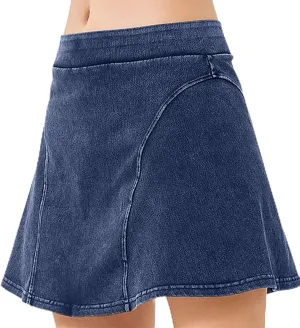 Cowgirl High Cut Thermal Track Athletic Skirts for Women Faux Denim Skirts Trousers Pants Shorts Women 2025