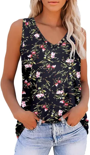 CRAZY GRID Women's Tank Tops V Neck Casual Sleeveless Tops for Women 2025 Basic Trendy Tank Oversized Summer Blouses S-3XL