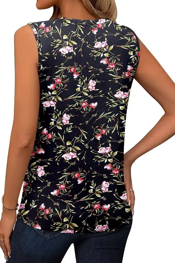 CRAZY GRID Women's Tank Tops V Neck Casual Sleeveless Tops for Women 2025 Basic Trendy Tank Oversized Summer Blouses S-3XL