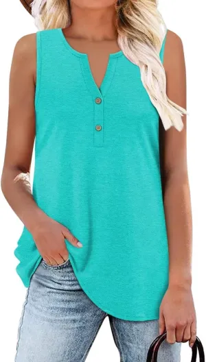 CRAZY GRID Women's Tank Tops V Neck Casual Sleeveless Tops for Women 2025 Basic Trendy Tank Oversized Summer Blouses S-3XL