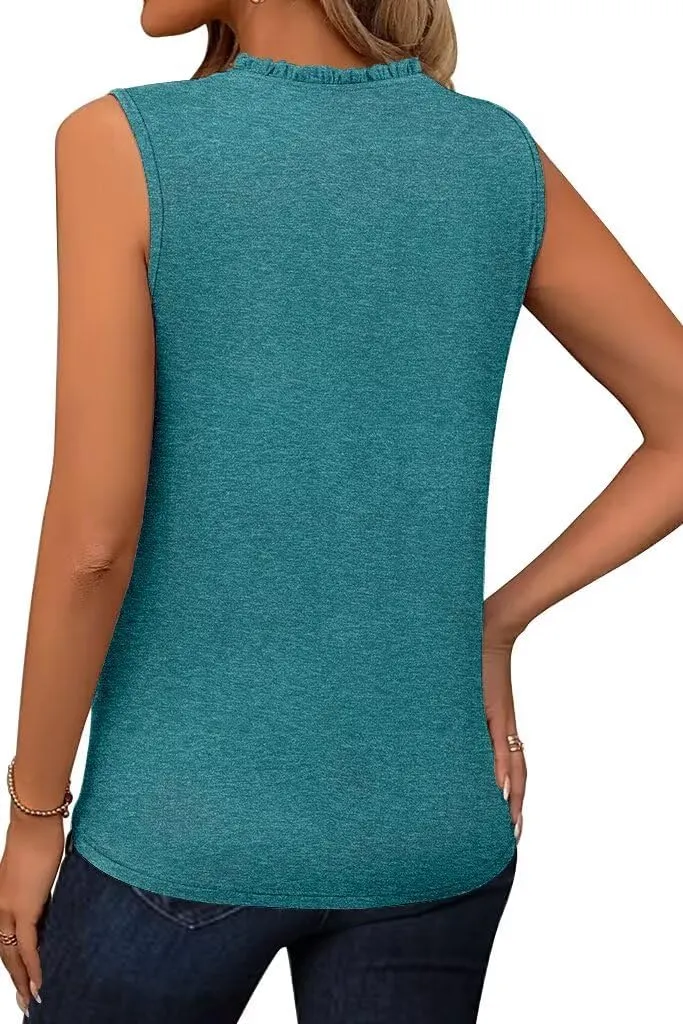 CRAZY GRID Women's Tank Tops V Neck Casual Sleeveless Tops for Women 2025 Basic Trendy Tank Oversized Summer Blouses S-3XL