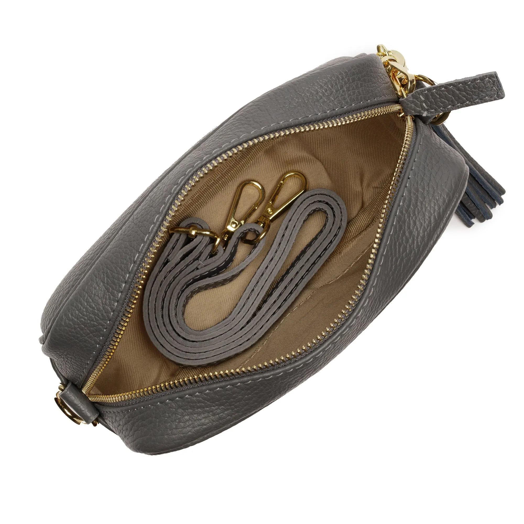 Crossbody Slate (Gold Chevron Strap)