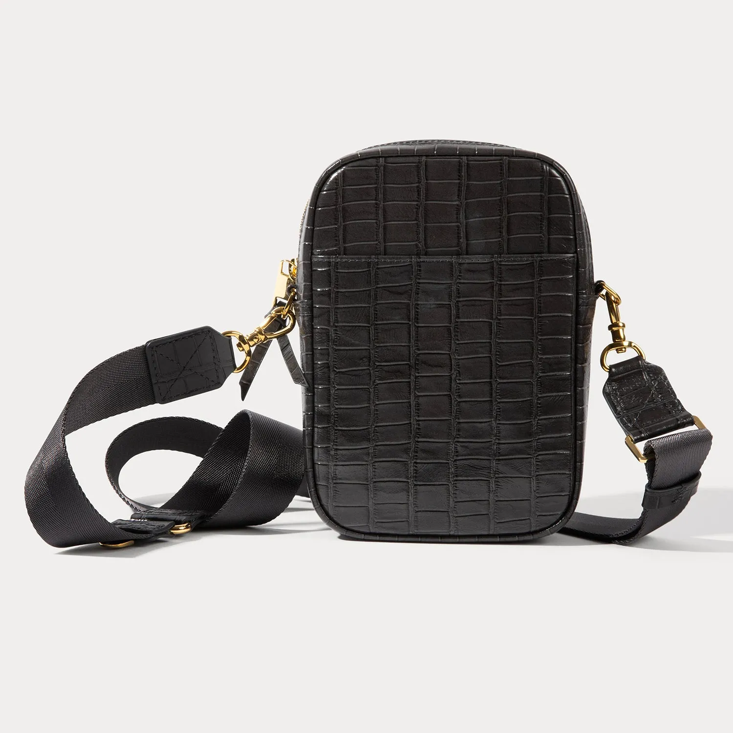 Dillon Bag - Gray Croc/Gold