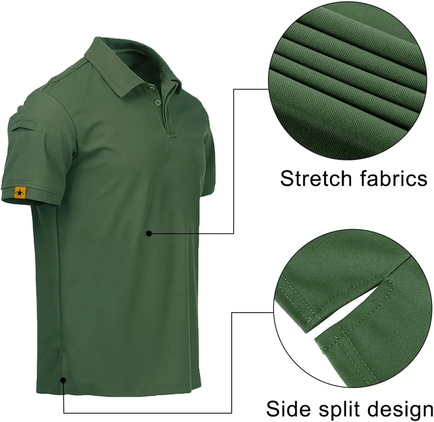 disi Mens Polo Shirts Quick-Dry Cool Short Sleeve Sports Casual Tennis Golf Shirt for Men
