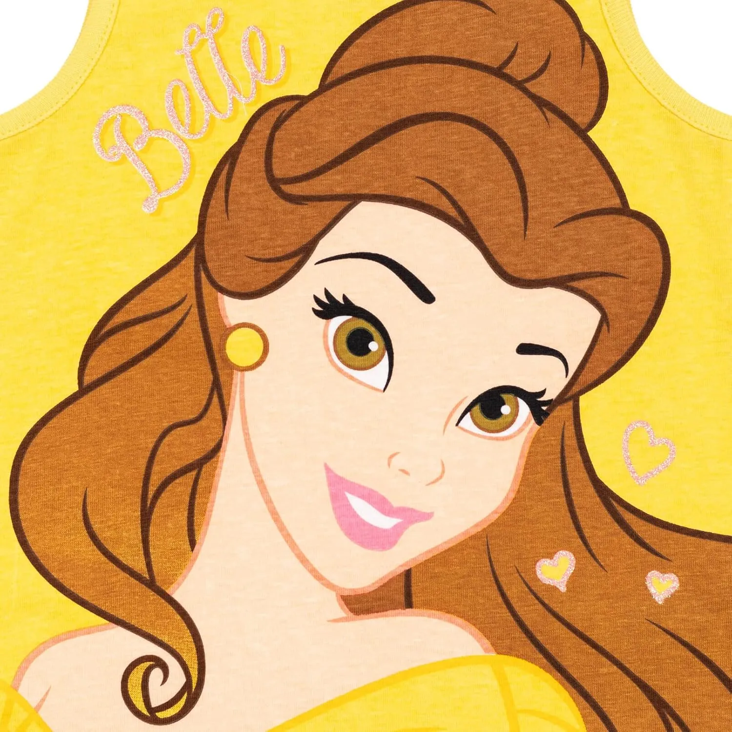 Disney Princess Cinderella Belle Moana Ariel Rapunzel Jasmine Baby Girls 3 Pack Tank Tops Infant to Little Kid