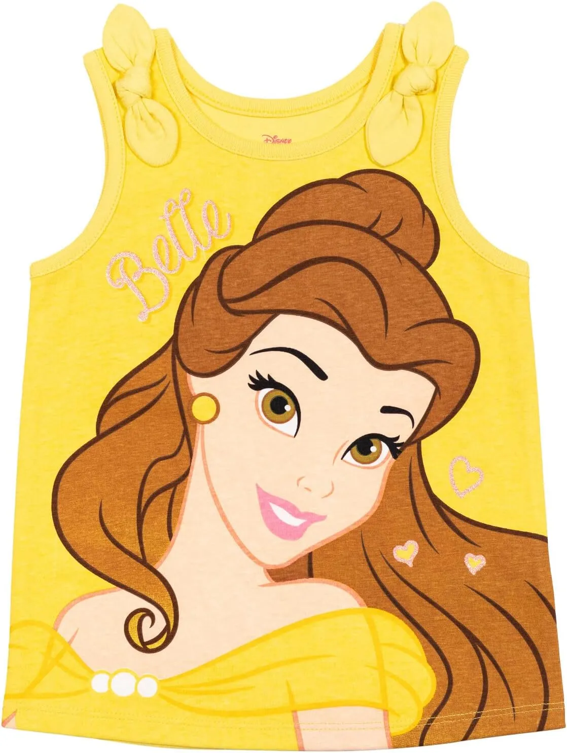 Disney Princess Cinderella Belle Moana Ariel Rapunzel Jasmine Baby Girls 3 Pack Tank Tops Infant to Little Kid