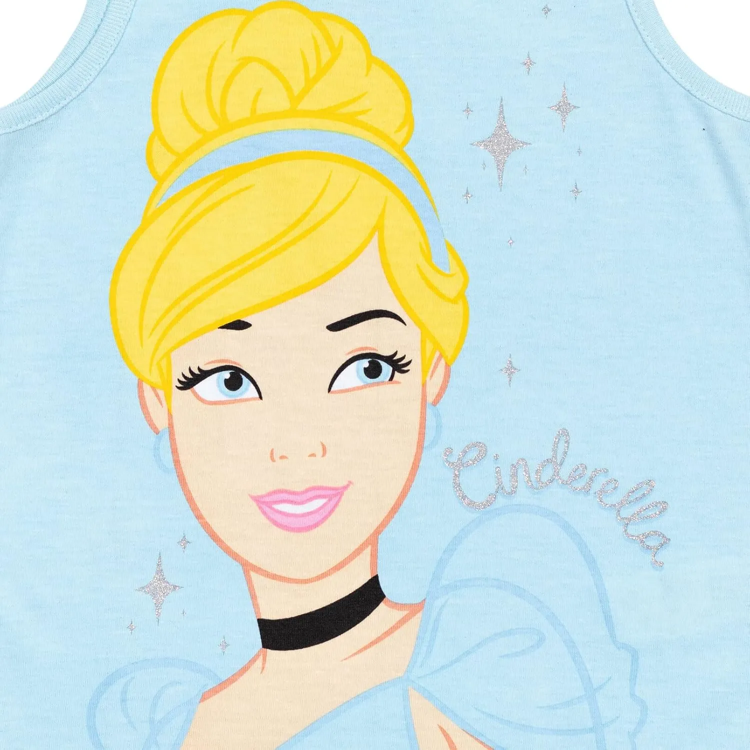 Disney Princess Cinderella Belle Moana Ariel Rapunzel Jasmine Baby Girls 3 Pack Tank Tops Infant to Little Kid