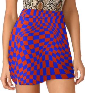 Dolphins and Sea Life Women's Tennis Skirts Inner Shorts Elastic Sports Golf Skorts with Pockets