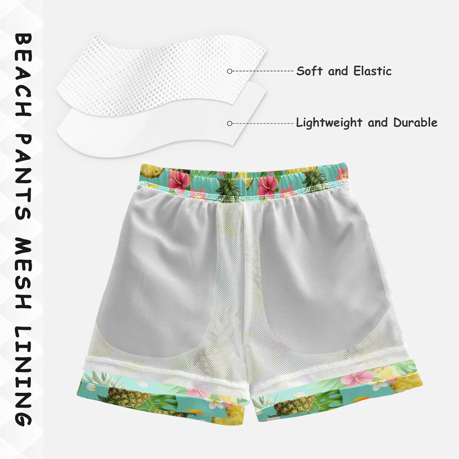 Dussdil Boy's Swim Trunks Kid's Toddler Swim Board Shorts Bathing Suits Swimwear Swimsuit for Boy
