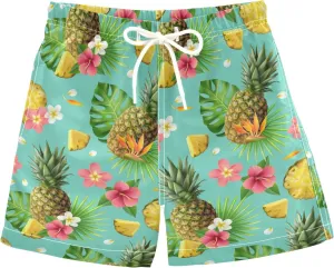 Dussdil Boy's Swim Trunks Kid's Toddler Swim Board Shorts Bathing Suits Swimwear Swimsuit for Boy