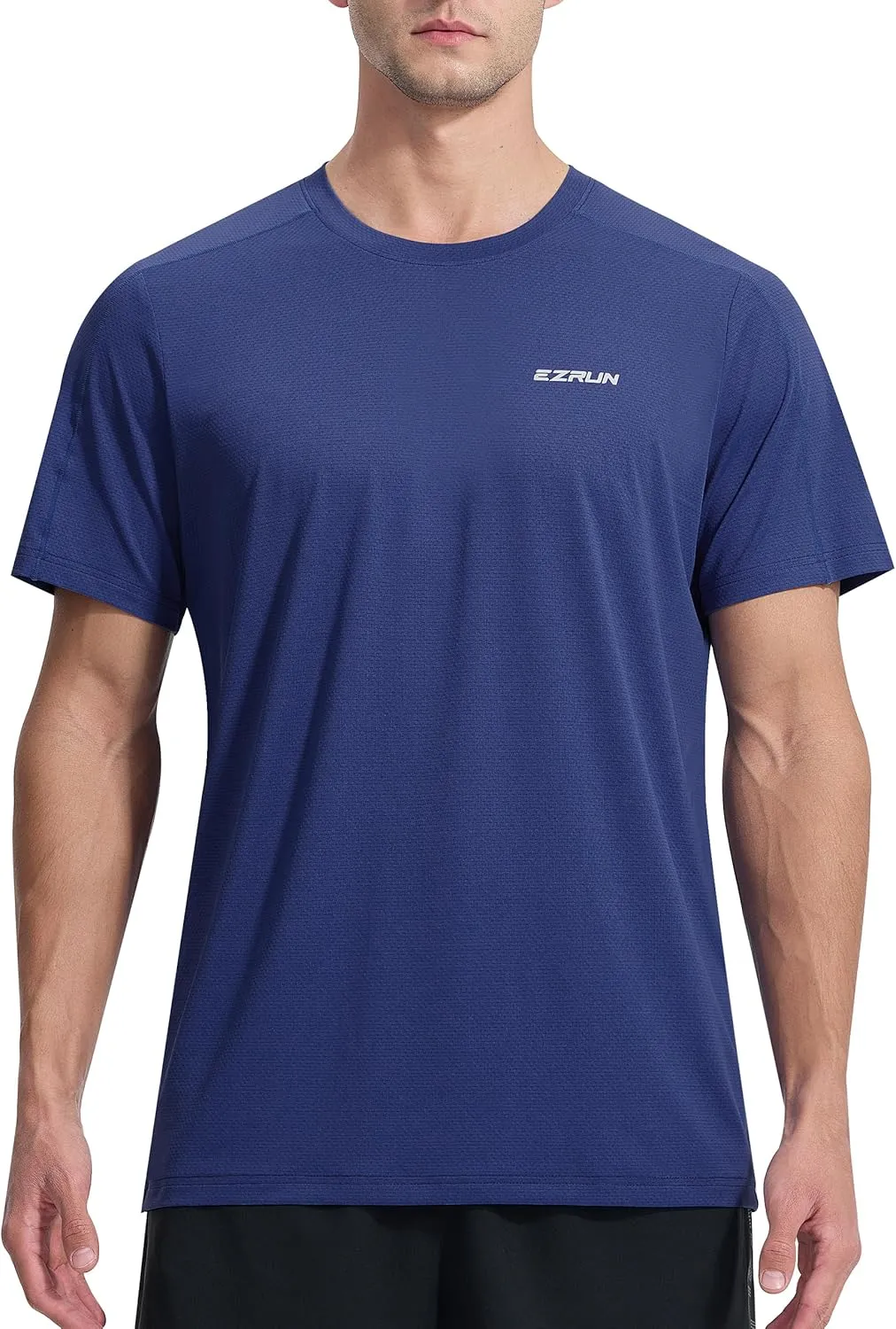 EZRUN Men's Lightweight Short Sleeve T-Shirt Quick Dry Workout Running Athletic Swim Shirts Fishing Rash Guard