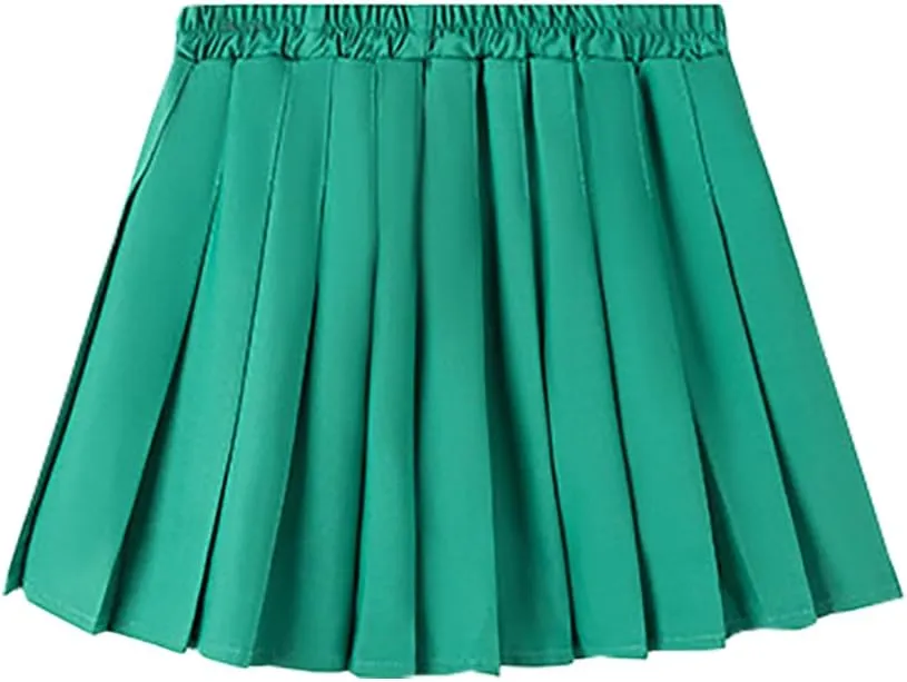 Favorland Little Girls Kids Uniform Pleated Skorts Summer Party School Tennis Skirts
