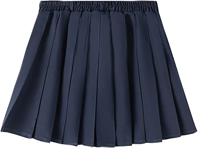 Favorland Little Girls Kids Uniform Pleated Skorts Summer Party School Tennis Skirts