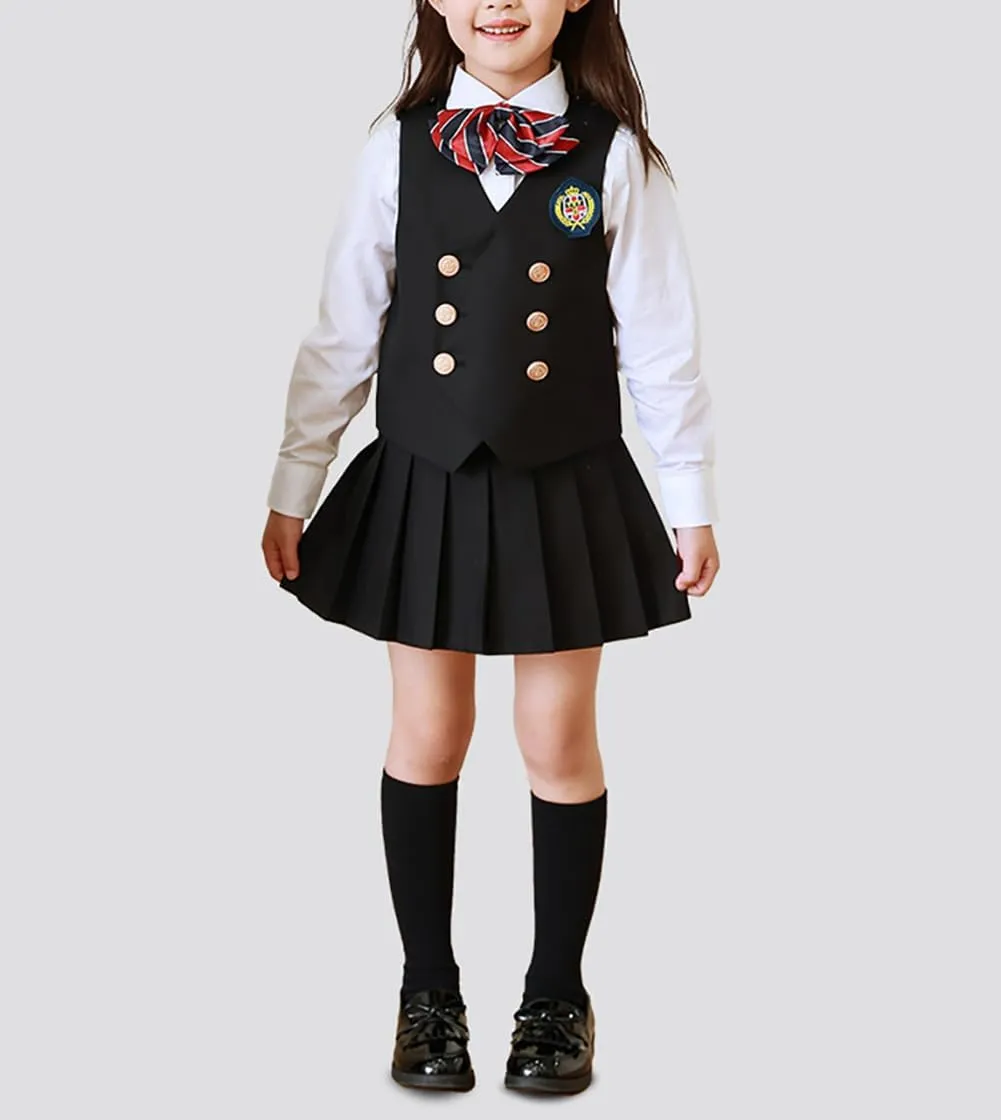 Favorland Little Girls Kids Uniform Pleated Skorts Summer Party School Tennis Skirts