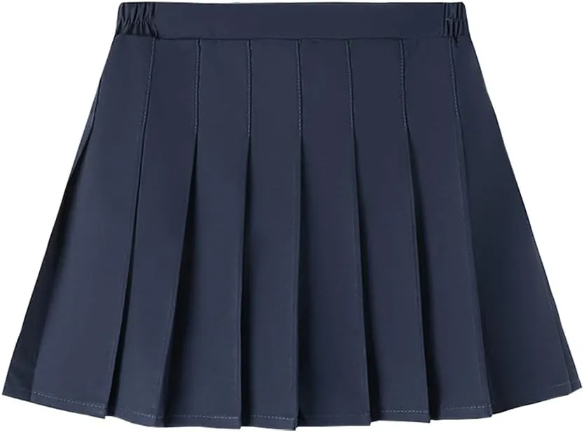 Favorland Little Girls Kids Uniform Pleated Skorts Summer Party School Tennis Skirts
