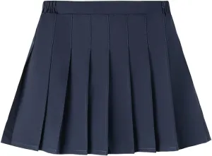 Favorland Little Girls Kids Uniform Pleated Skorts Summer Party School Tennis Skirts
