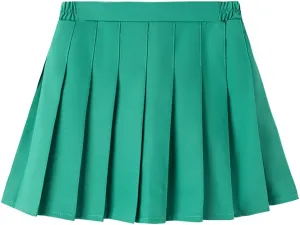 Favorland Little Girls Kids Uniform Pleated Skorts Summer Party School Tennis Skirts