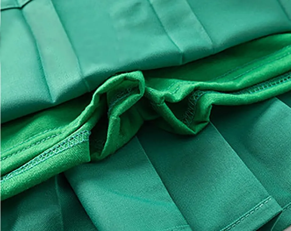 Favorland Little Girls Kids Uniform Pleated Skorts Summer Party School Tennis Skirts
