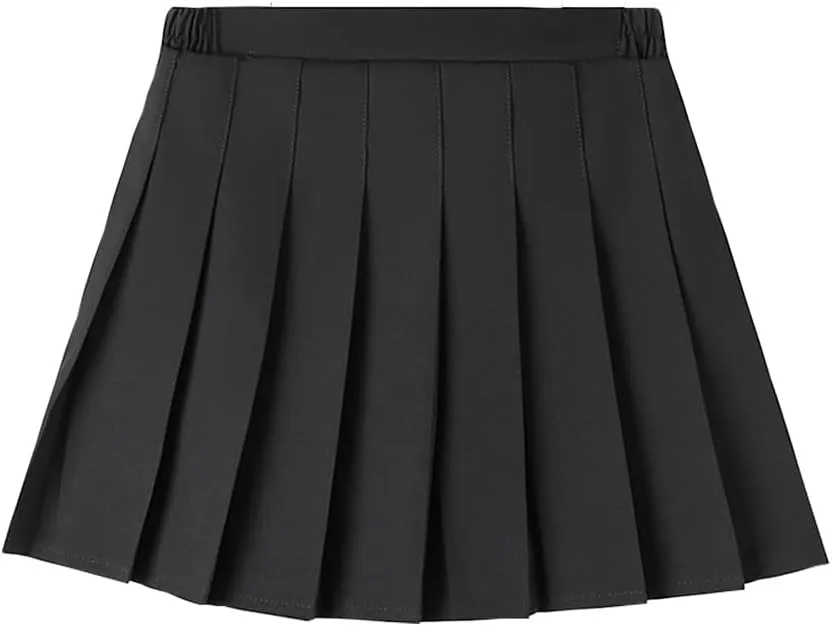 Favorland Little Girls Kids Uniform Pleated Skorts Summer Party School Tennis Skirts