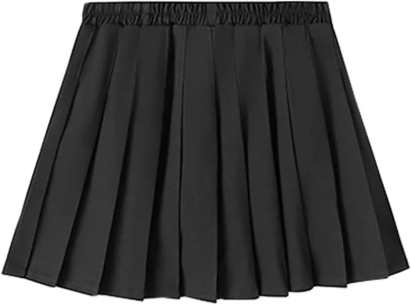 Favorland Little Girls Kids Uniform Pleated Skorts Summer Party School Tennis Skirts