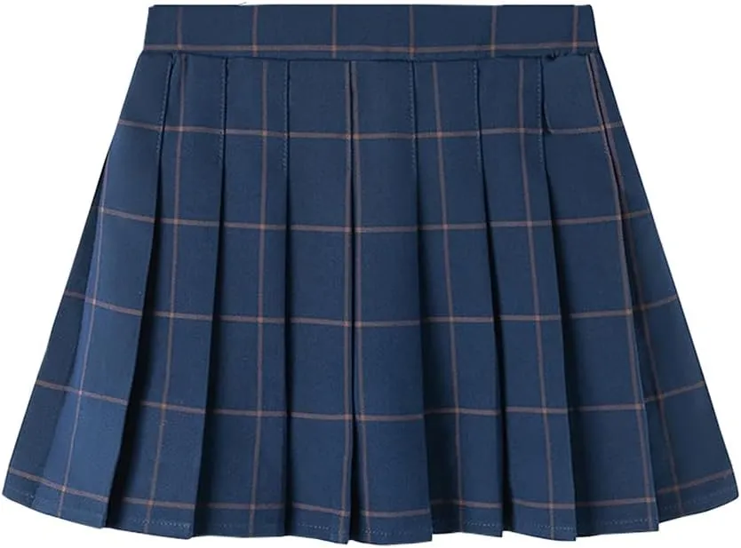 Favorland Little Girls Kids Uniform Pleated Skorts Summer Party School Tennis Skirts