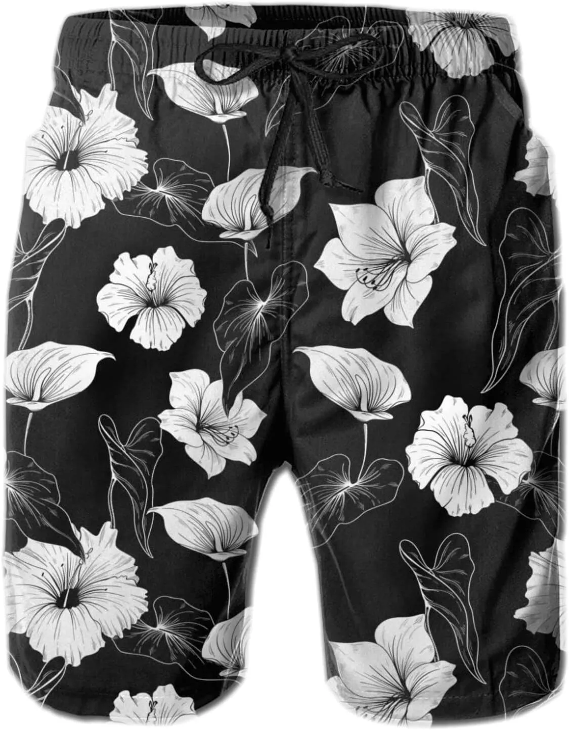 FREEHOTU Men's Swim Trunks Beach Board Shorts Quick Dry Swimwear Sports with Pockets