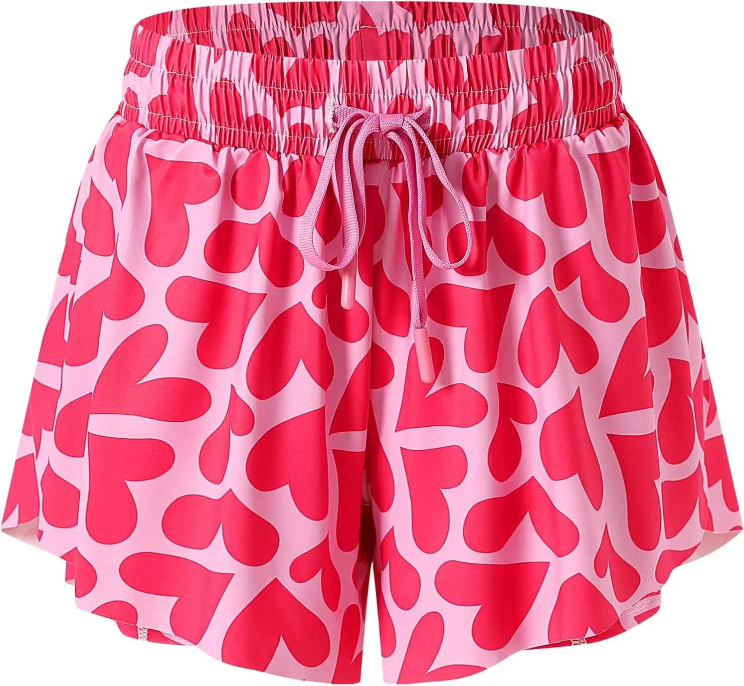 Girls Skorts Flowy Butterfly Shorts Spandex 2 in 1 with Pocket Skirt for Kids Tennis, Athletic, Running 5-13 Years