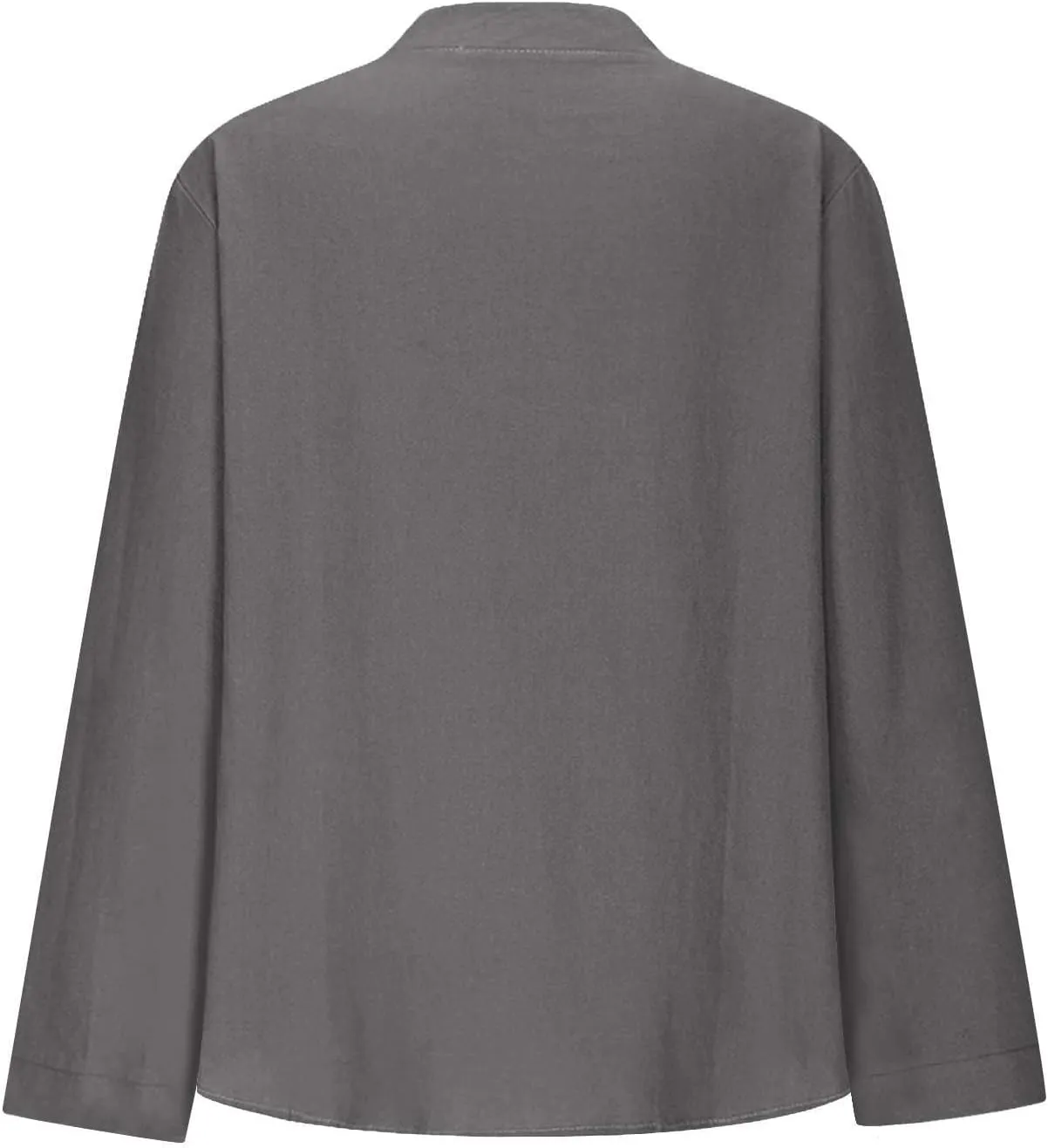 Going Out Tops for Women V Neck Long Sleeve Top Button Down Plain Blouses Cotton Loose Fit Shirts Womens Fashion