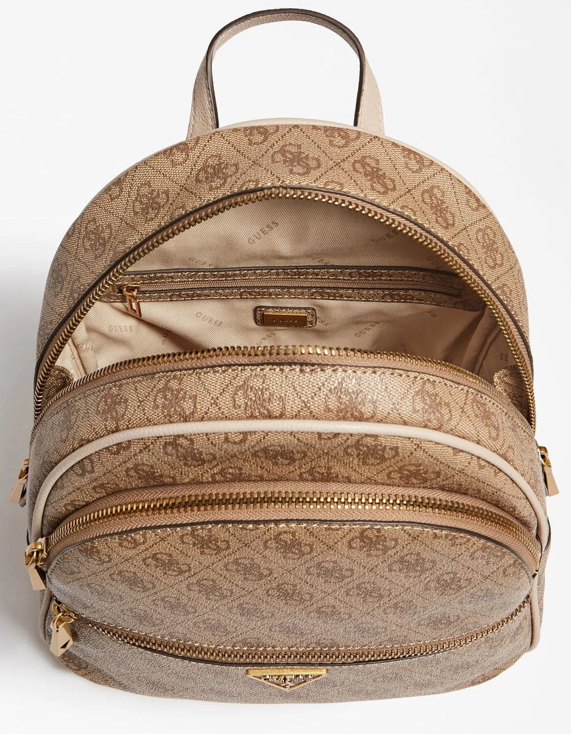 Guess Manhattan 4G Backpack In Latte For Women