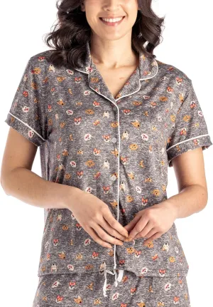 Hello Mello Lounge Short Sleeve Soft Pajama Top for Women