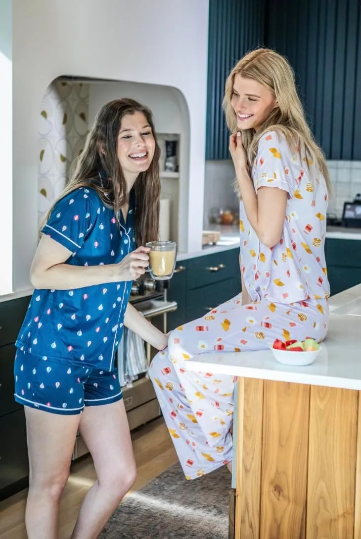 Hello Mello Lounge Short Sleeve Soft Pajama Top for Women