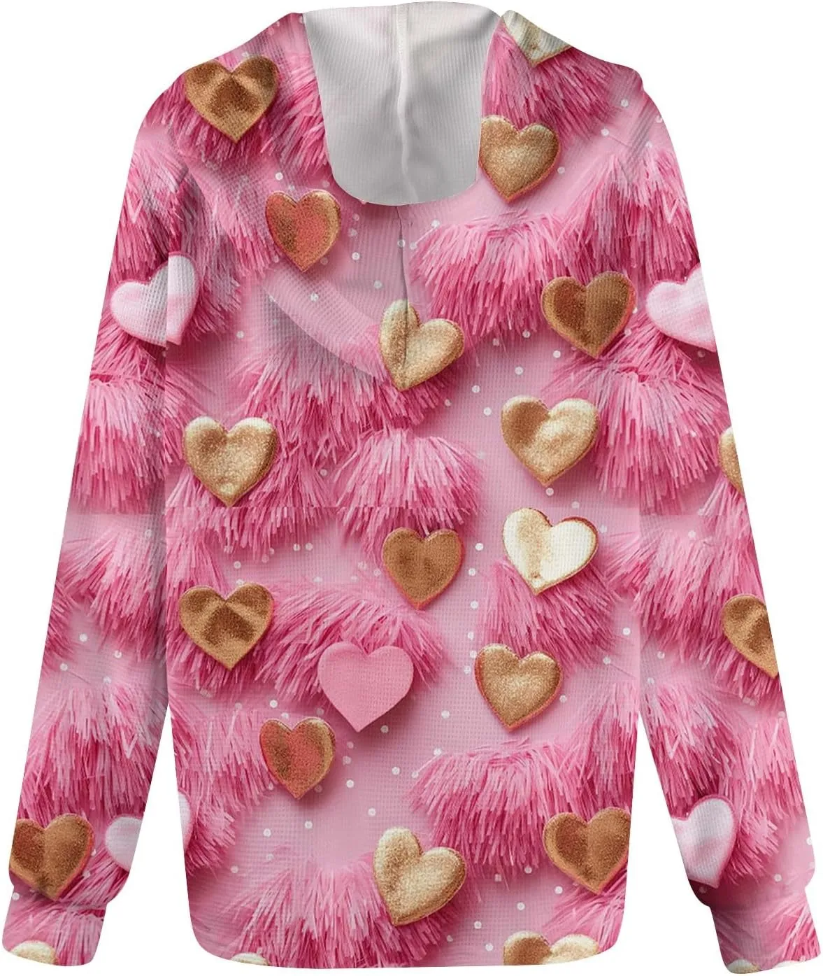 Hoodies For Women Trendy Long Sleeve V Neck Buttons Shirts Fashion Pullover Waffle Kint Tops Oversized Sweatshirts