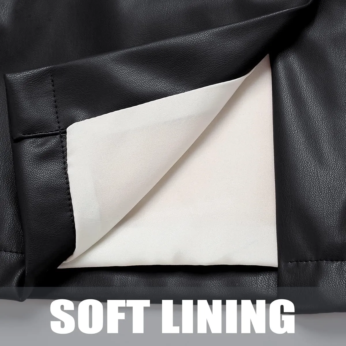 IDEALSANXUN Leather Skirts for Women Midi Length High Waisted Pencil Skirt with Slit