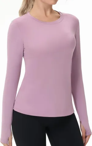 isnowood Women's Sun Protection Long Sleeve Shirts, UPF 50  UV Rash Guard Swim Clothing, Workout Hiking Running Athletic Tops