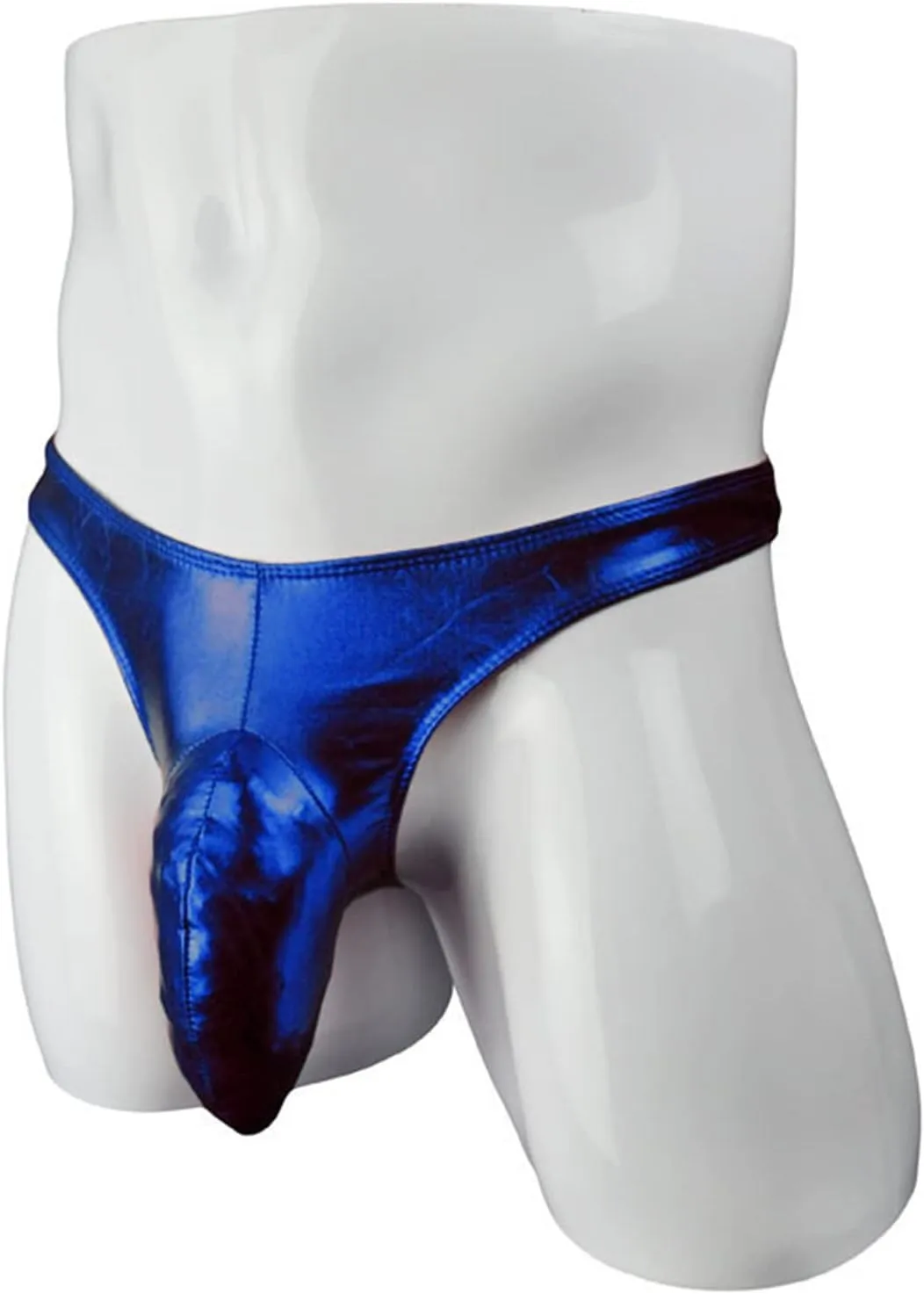 JEsilunmaMY Mens Leather Supporter Underwear Low Waist Long Elephant Nose Bikini Briefs Sport Jockstrap Lingerie Underpants